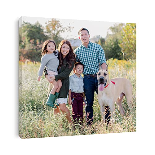 Let's Make Memories Custom Photo Canvas – Personalized Home Décor – Square – Premium Quality Wall Art – 16x16