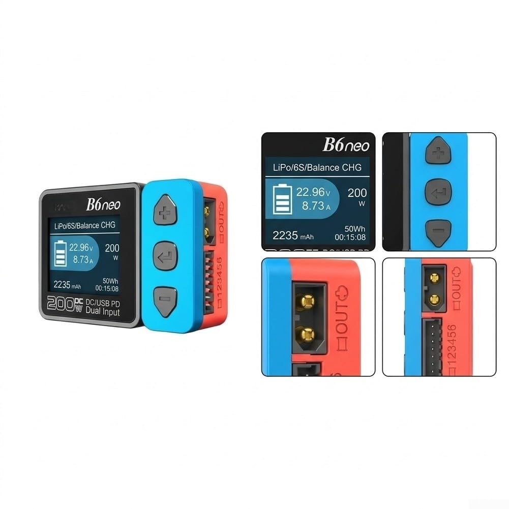B6neo Lade-Modul 300W DC 80W für pd für LiPo 1S-6S B6neo Lade-Modul