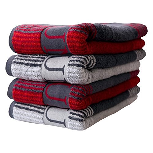 Exklusives XL Saunatuch 80 x 200 cm - 450g/m2 - Oeko Tex 100 - aus dem Hause Dyckhoff (anthrazit/weiß/grau)