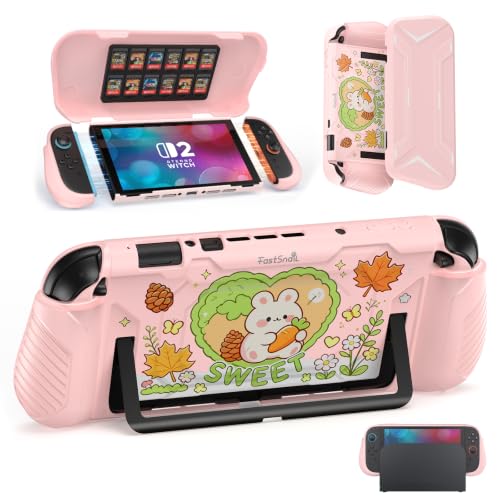 Image of FASTSNAIL Protective Cute Case Cover for Nintendo Switch 2 with Rabbit Skin