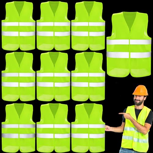 9x Kinder Warnwesten - Reflektorwesten Für Sicherheit Im Straßenverkehr
