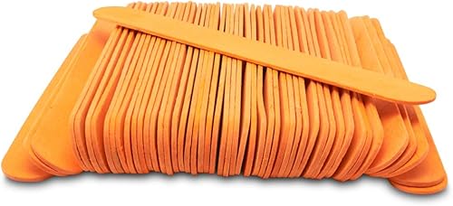 Vista 29 de Palitos de manualidades jumbo morados de 6 pulgadas, paquete de 100 palitos de paletas para manualidades, palitos de cera y depresores de lengua