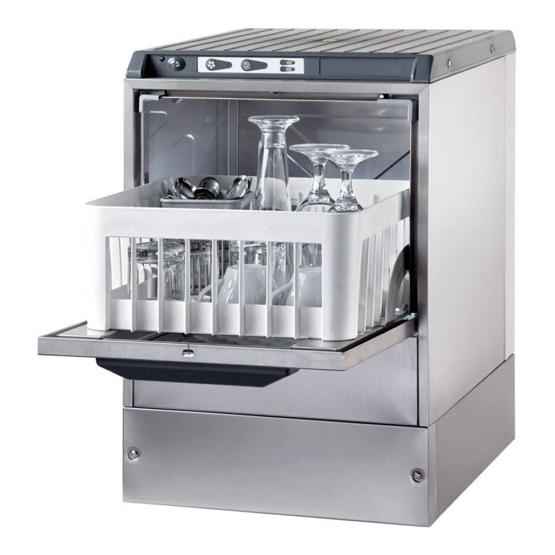 Stalwart 3500ST Commercial Glasswasher 800-1000 Glasses/Hour 350mm Basket Gravity Drain 13A Omniwash