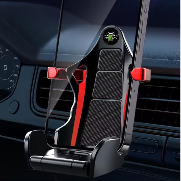 Image of YOURKARTS.COM Car Seat Shape Mobile Holder for AC Vent | Car Dashboard Phone Mount - Universal 15x5 cm Car Seat-Shaped Phone Mount Bracket with Firm Grip and Easy Installation for All Smartphones