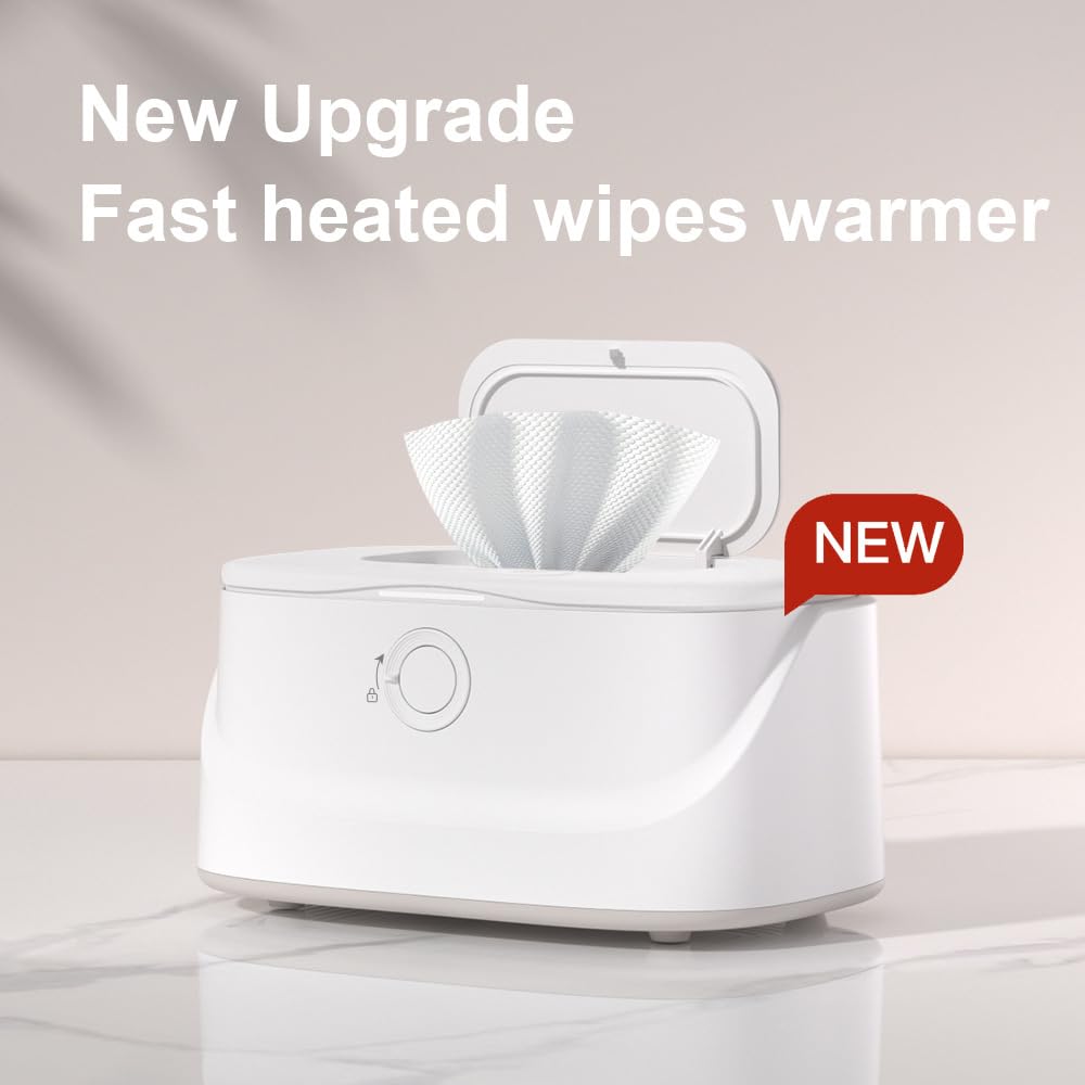 Chauffe-lingettes Grande Capacité 3 Températures Chauffage Rapide Blanc