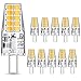 Produktbild G4 LED Lampen 3.5W 400LM LED Birnen Ersatz für 30W Halogenlampen 3000K Warmweiß 20 LED Leuchtmittel 12V AC/DC Kein Flackern Nicht Dimmbar 360°Abstrahlwinkel LED Glühbirne 10er Pack