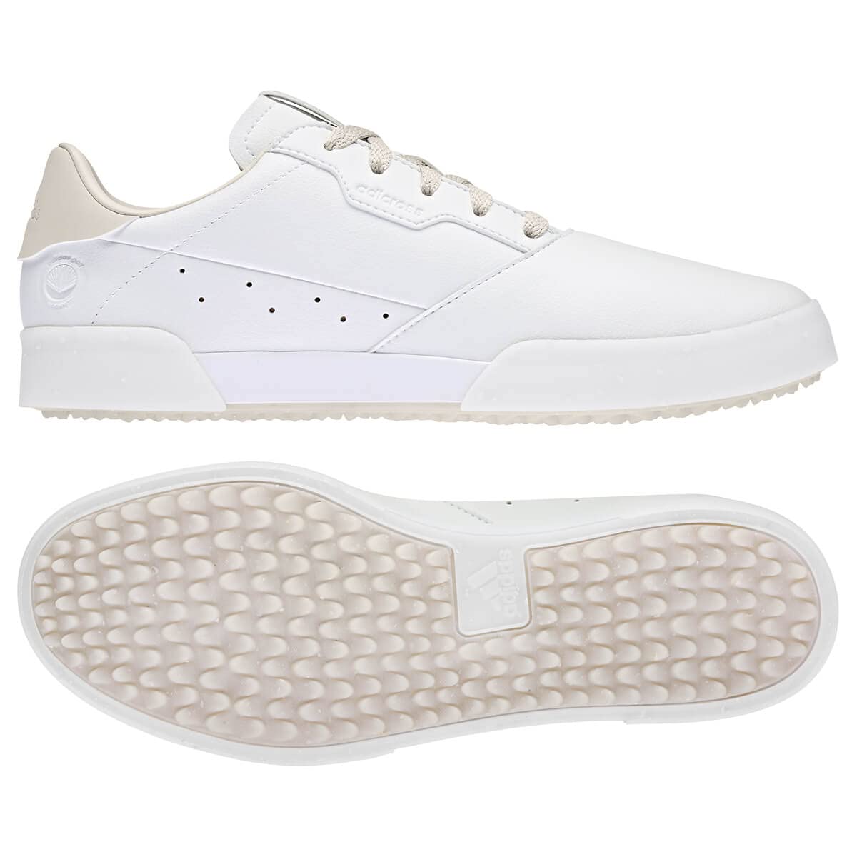 adidas Golf Hommes Adicross Retro Chaussures de Golf sans Crampons en Cuir