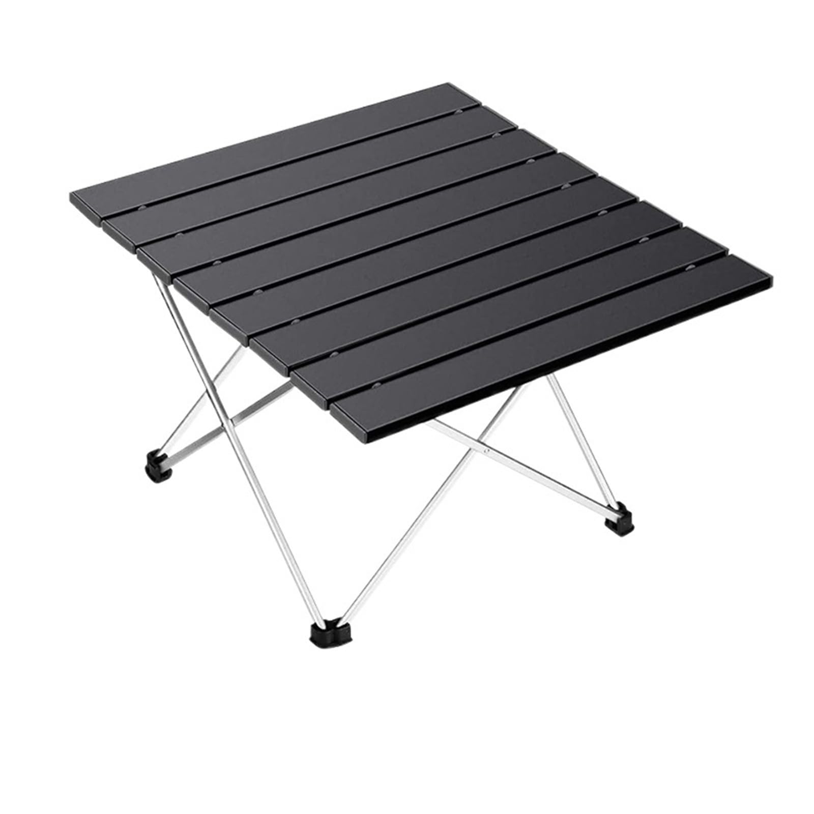 Table de camping d'extérieur ultralégère en aluminium avec plateau pliable
