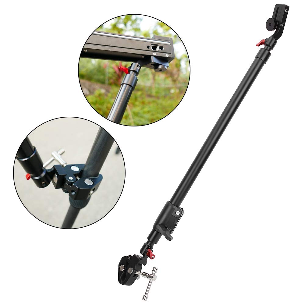 Asta di supporto, supporto per slider video per fotocamera professionale in lega di alluminio Aste per treppiede portatili Staffa a forma di ferro di cavallo con cursore regolabile per smartphone Viag