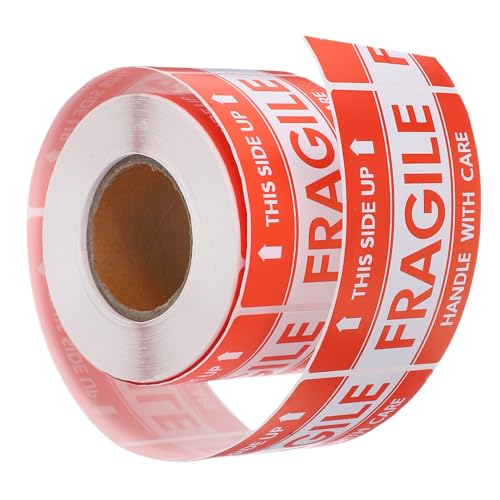 STOBAZA Fragile Item Reminder Labels 300/roll Style High Adhesive Stickers for Safe Shipping Handling