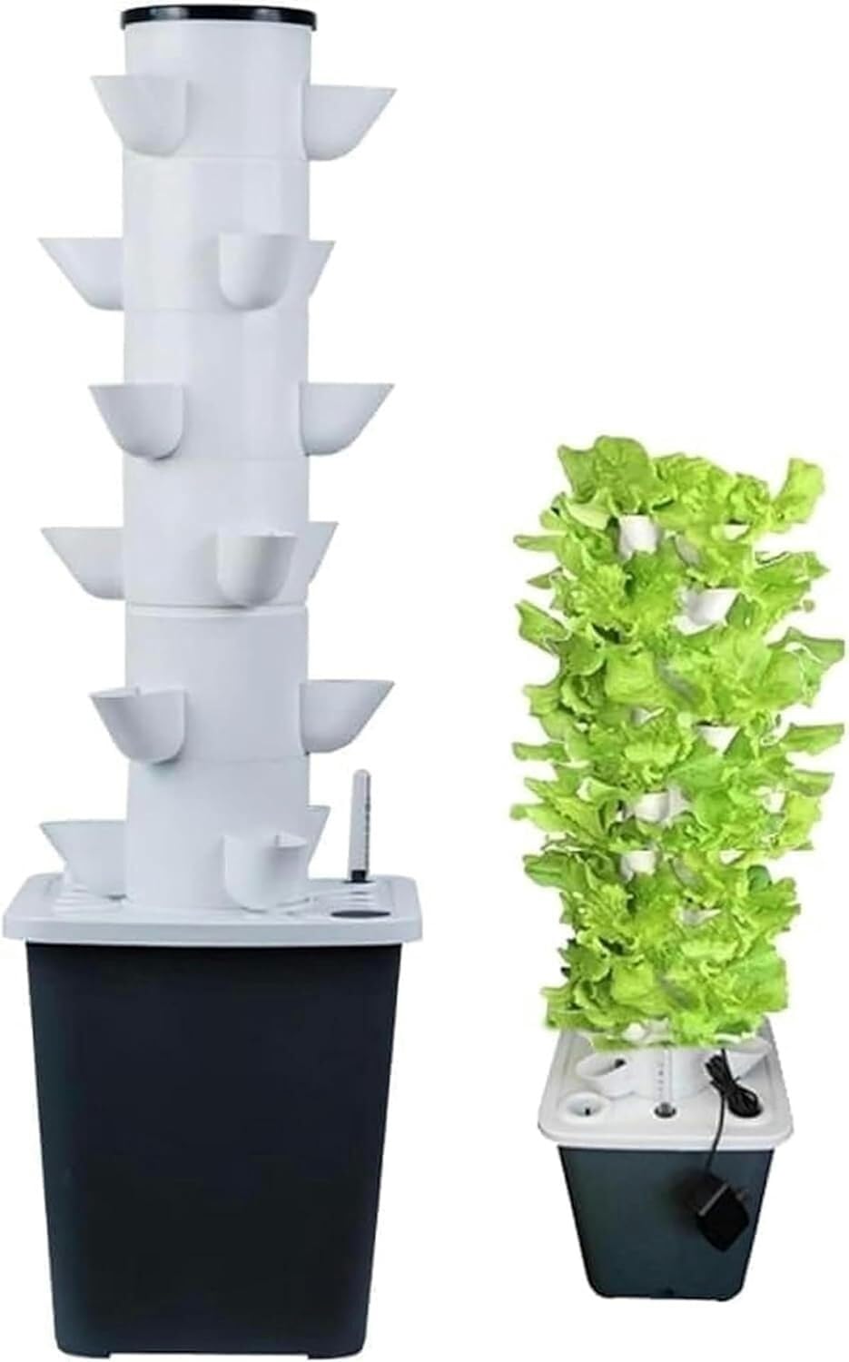 Kit hidropónico de 15/25/30 vías, de Cultivo hidropónico en Torre, de Cultivo con aireación.(15 Holes)