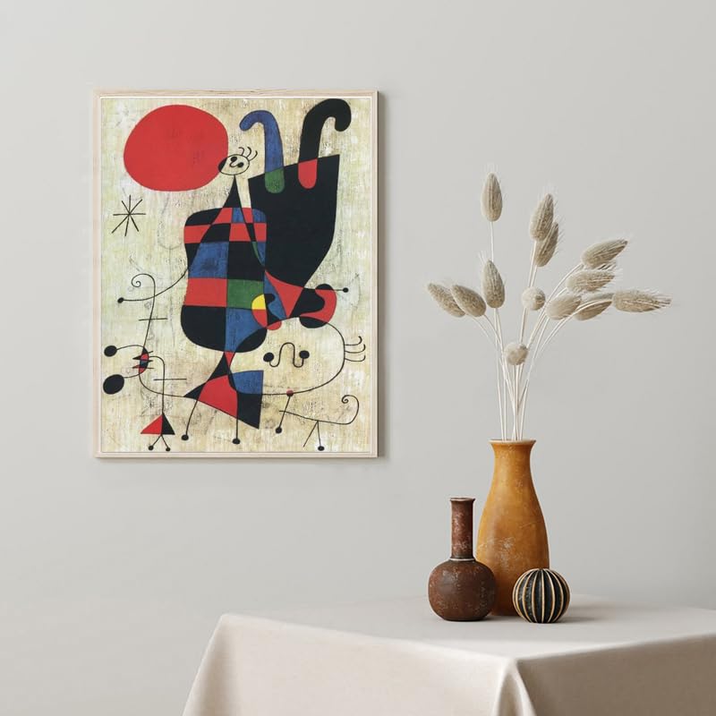 Amazon.co.jp: ジョアン・ミロのポスター《太陽の前の人物と犬