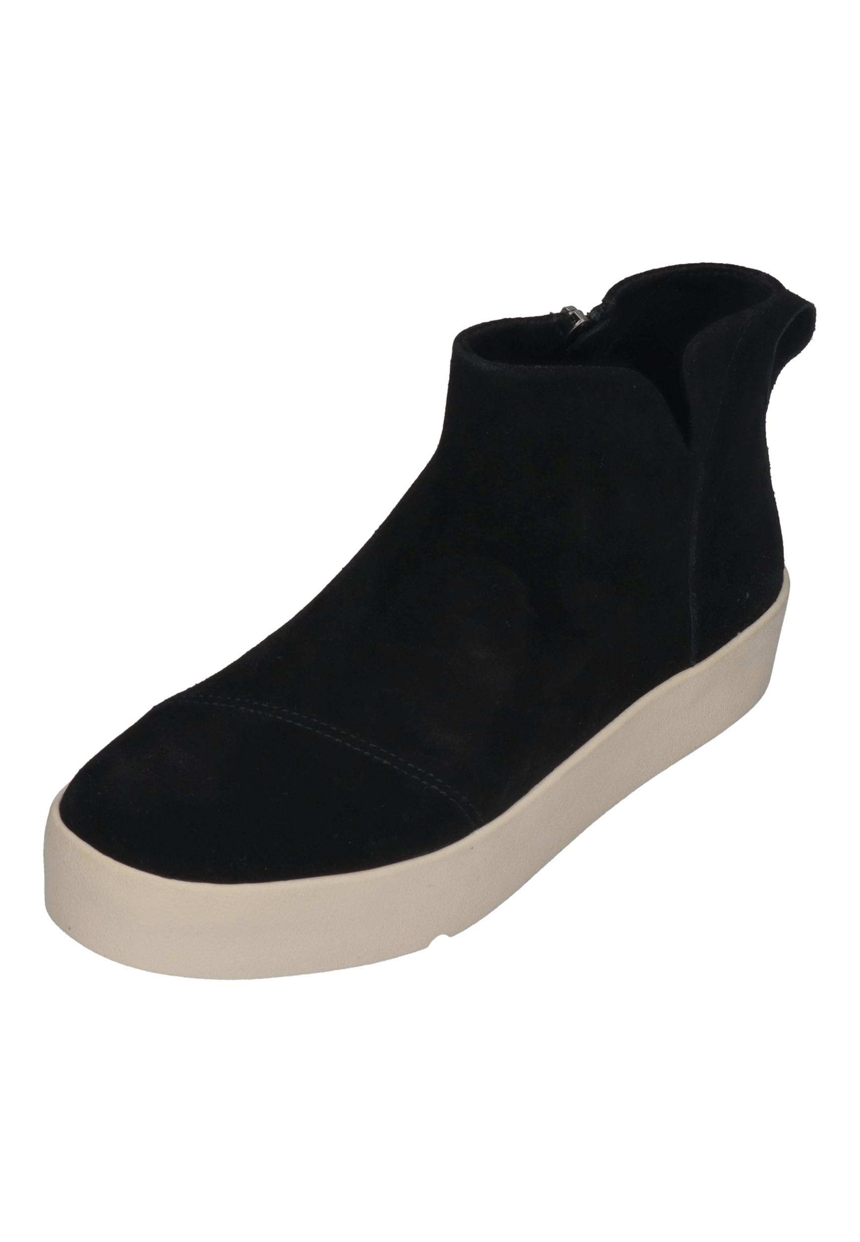 TOMS Womens Verona Mid Suede Platform Zippered Sneakers Shoes Casual - Black - Size 9.5 B