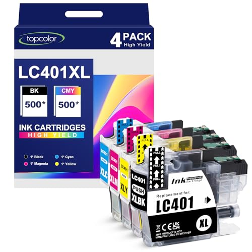 LC401XL LC401 XL Ink Cartridges Non-OEM Compatible for Brother 401XL...