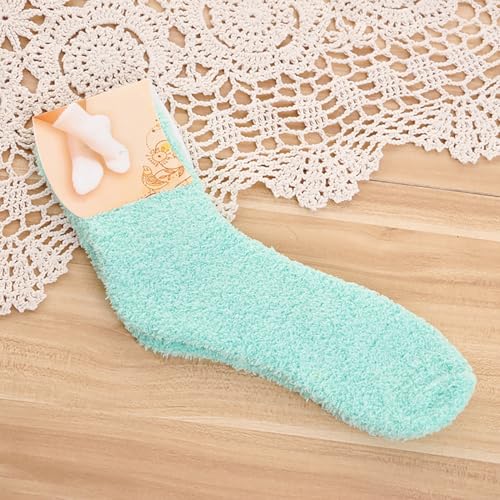 Kids Fuzzy Socks Soft Cozy Fluffy Slipper Winter Warm Plush Socks Christmas Stocking Thermal Gifts for Women3