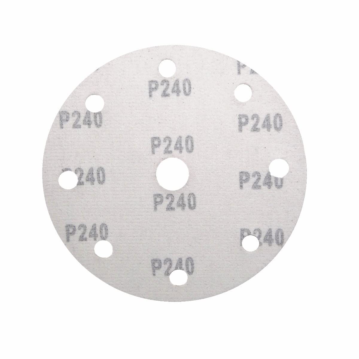 Discos de lija excéntricos (25 unidades, 150 mm de diámetro, 9 agujeros, grano P240)