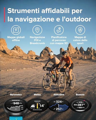 Suunto Race Series Orologio Sportivo Uomo Donne, Gps Running Activity Tracker, Bi-Band Gnss, Offline Map, Amoled Touch Schermo, Smartwatch Cardiofrequenzimetro Pedometro Altimetro, 95+ Sports - 6