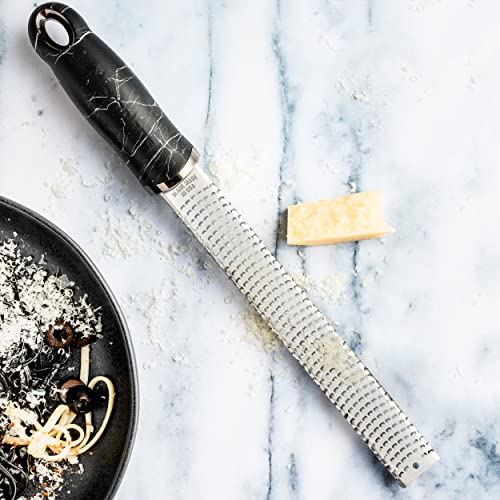 Image of Microplane Premium Classic Lemon Zester Tool (Black Marble)