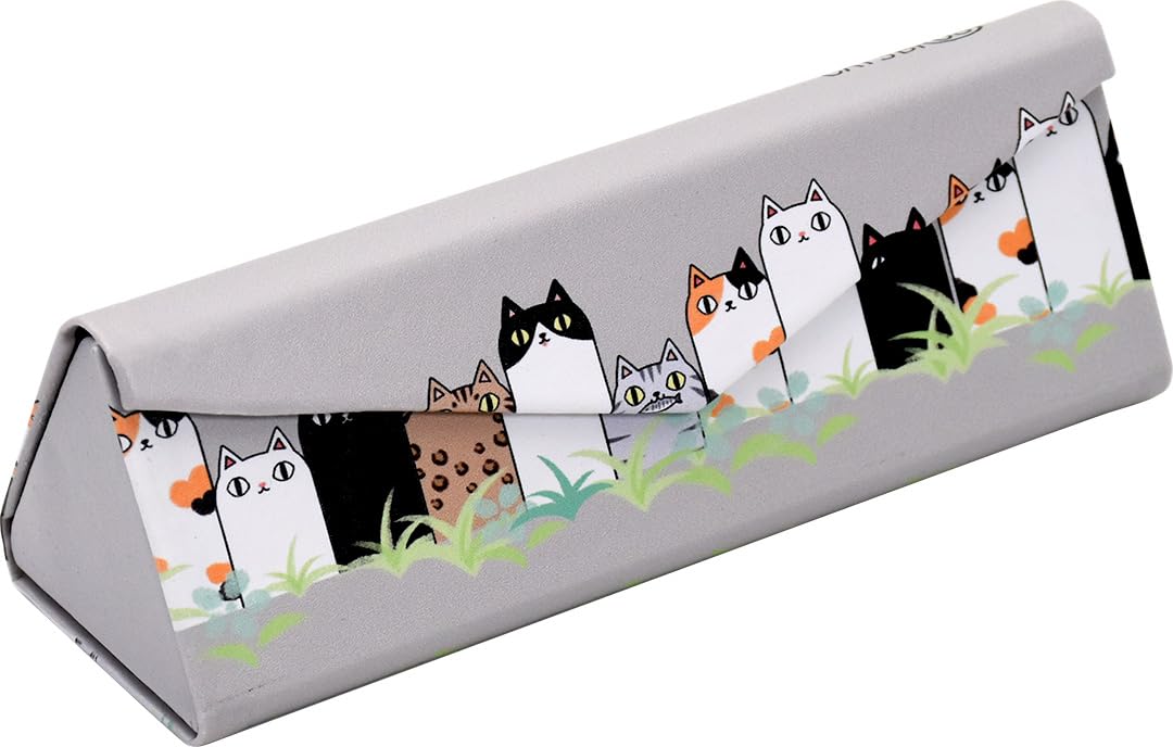 Amazon.co.jp: セラミック藍 折りたたみメガネケース 猫3兄弟