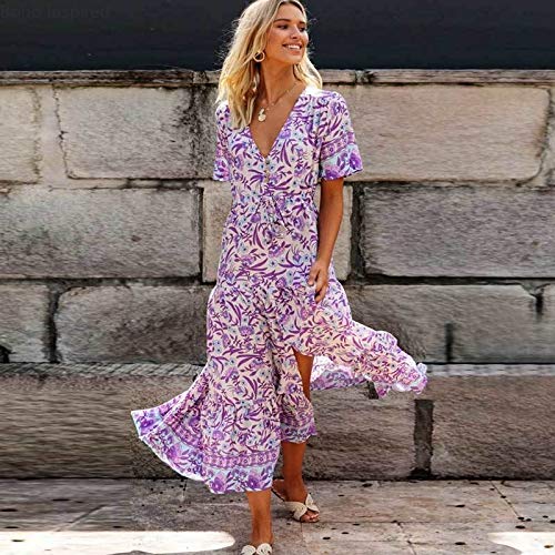 TSP Purple Floral Maxi Dress V-Neck Rayon Purple Boho Dress Casual 2021 Spring Summer Dress for Women Chic Long Dress Floral Dress (Color : Lavender, Size : M : Amazon.se: Fashion TSP Purple Floral Maxi Dress V-Neck Rayon Purple Boho Dress Casual 2021 Spring Summer Dress for Women Chic Long Dress Floral Dress (Color : Lavender, Size : M : Amazon.se: Fashion