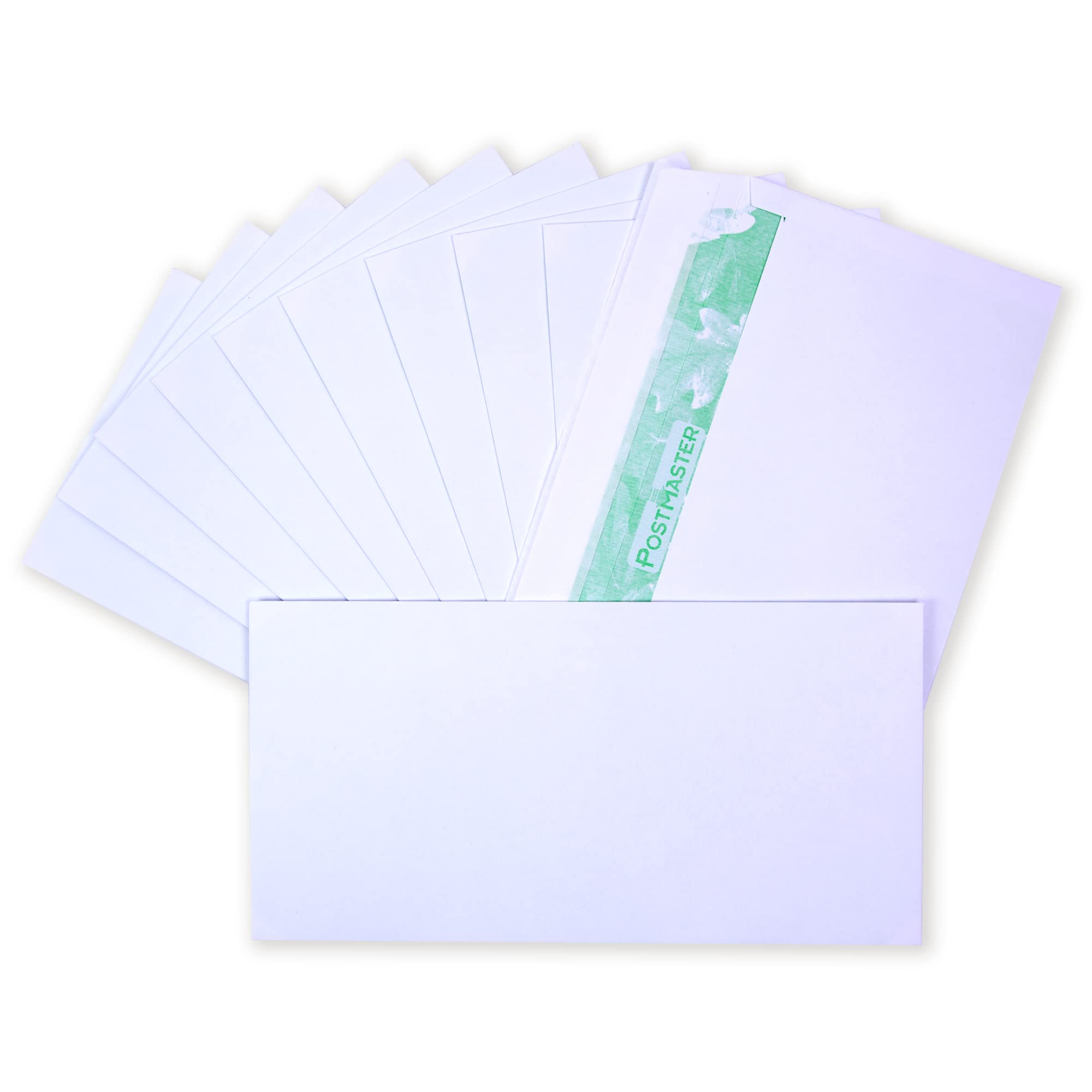 Postmaster Peel and Seal Envelopes Premium DL 80GSM Recycled White x 200 Pack