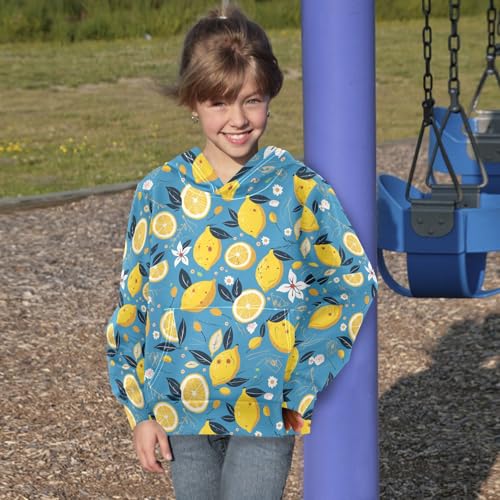 KLL Fresh Lemons Hand Drawn Doodle Toddlers and Boys' Sweatshirt Long Sleeve Cool Hoodie Clothes with Kangaroo Pocket4