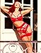 Avidlove Red Lingerie Sexy Set Strappy Lingerie Set with Garter Belt Women Push Up Lingerie Naughty (Red, XL)