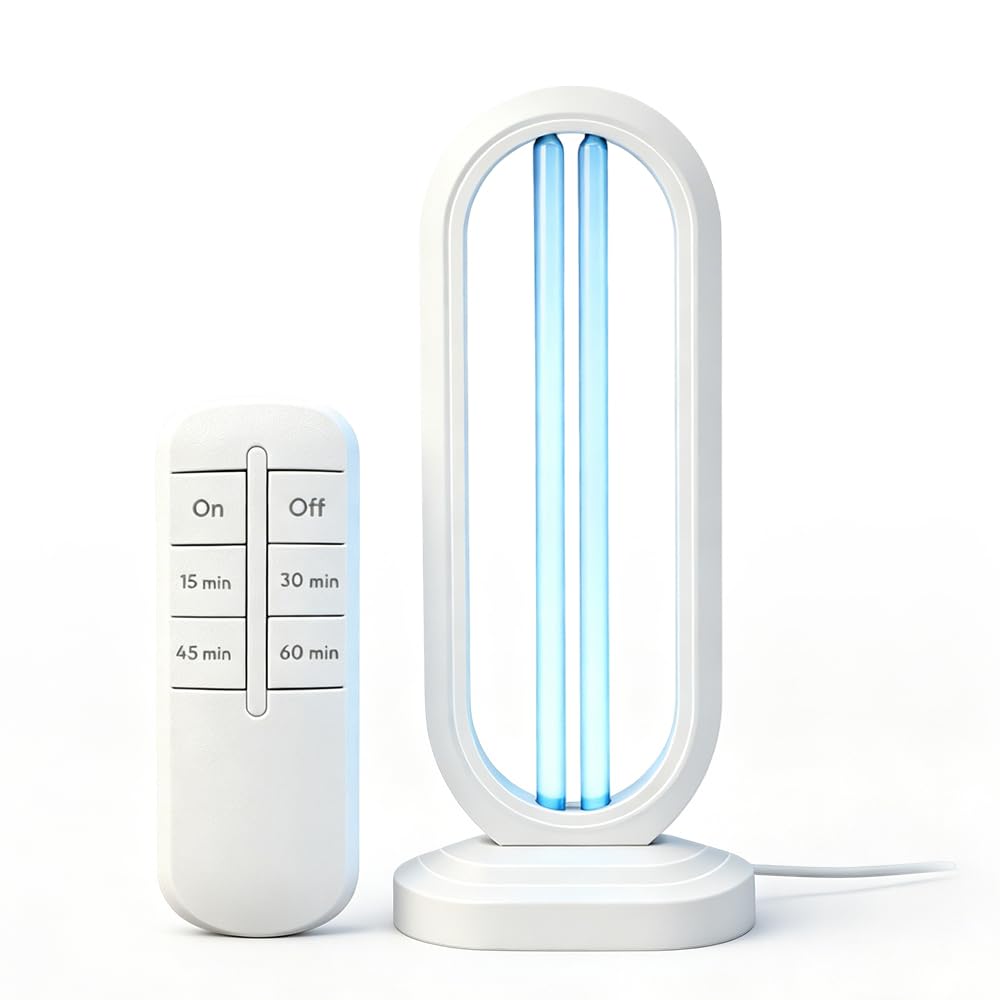 UVC Lampe, UV Lampe Desinfektion 38W mit Ozongeneration, UV Desinfektionsgerät für Räume von 40 m², 220V UVC Licht für Badezimmer, Schlafzimmer, Küche, Büro, Hotel