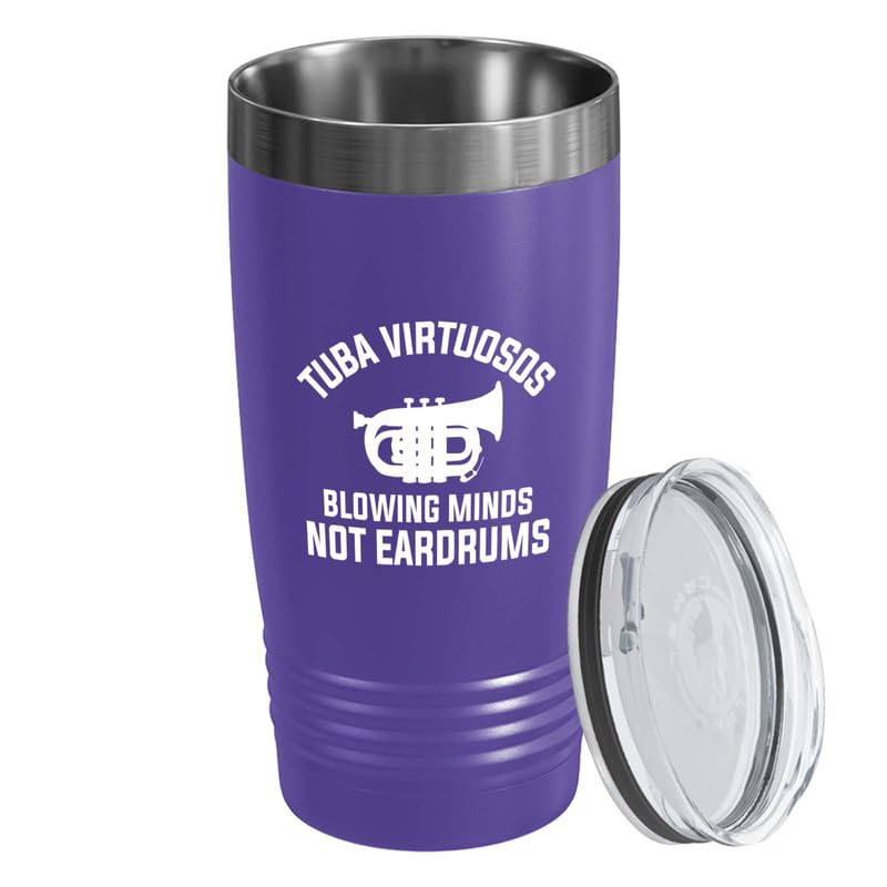 Tuba Purple Edition Viking Tumbler 20oz - Tuba virtuosos blowing - Music instrument valves and wide conical bore