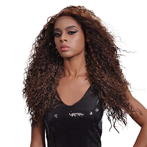 The Stylist Synthetic Lace Front Wig Hand-Tied Curved Part Curls That Rock (1)