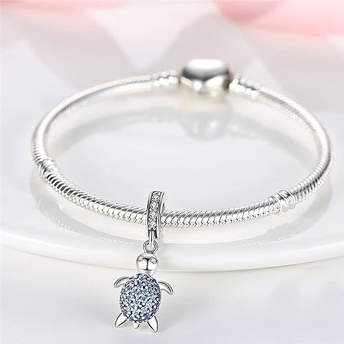 Miniatura 2 de MULA - Dijes de plata de ley 925 para pulseras y collares, dijes de bolso, cuentas, gato, tortuga, regalo de joyería para mujeres y niñas