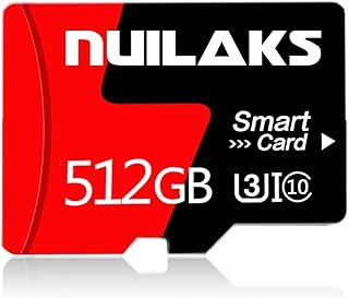 512GB Micro SD Card Memory Card for Camera (Waterproof Class 10 High Speed),TF Memory Card for Smartphone Computer Game Console,Dash Cam,Surveillance,Drone(512GB)