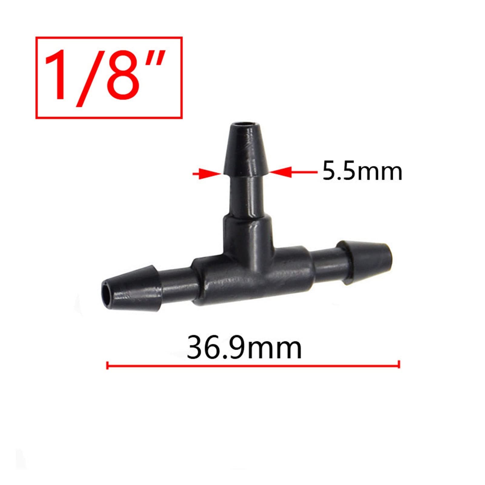 Raccordo per Acqua Nebulizzata, 500 Pezzi, da 3/5 Mm, 4/7 Mm, Raccordo a T per Tubo da Giardino, Raccordo a T da 1/8, 1/4 Di Pollice, Riduttore per Connettore Dell'Acqua, Divisore Dell'Acqua