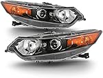 ACANII - For [HID Type] 2009-2014 Acura TSX Headlights Headlamps Head Lights Lamps - Replacement Driver & Passenger Side