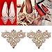 2 pezzi di cristallo di strass applique fai da te cucire sulla patch perla finta per scarpe borse cappelli vestiti accessori gioielli(# 3)