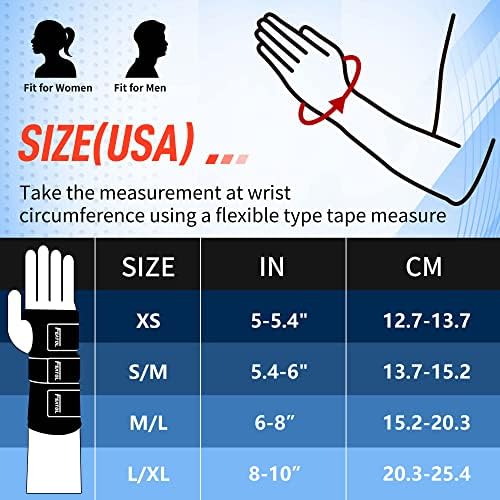 FEATOL Wrist Brace Carpal Tunnel Kids, Night Support Brace with Wrist Splint, Adjustable Straps, Hot/Ice Pack, Hand Brace for Women and Men, Left Hand, X/Small, Tendinitis, Arthritis, Pain Relief