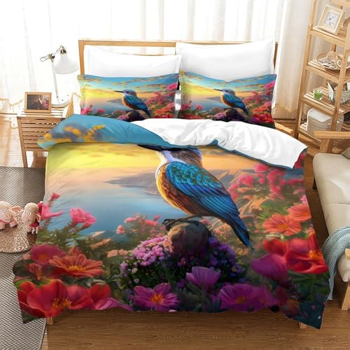 Housse de couette kangourou hypoallergique et résistante pour lit King