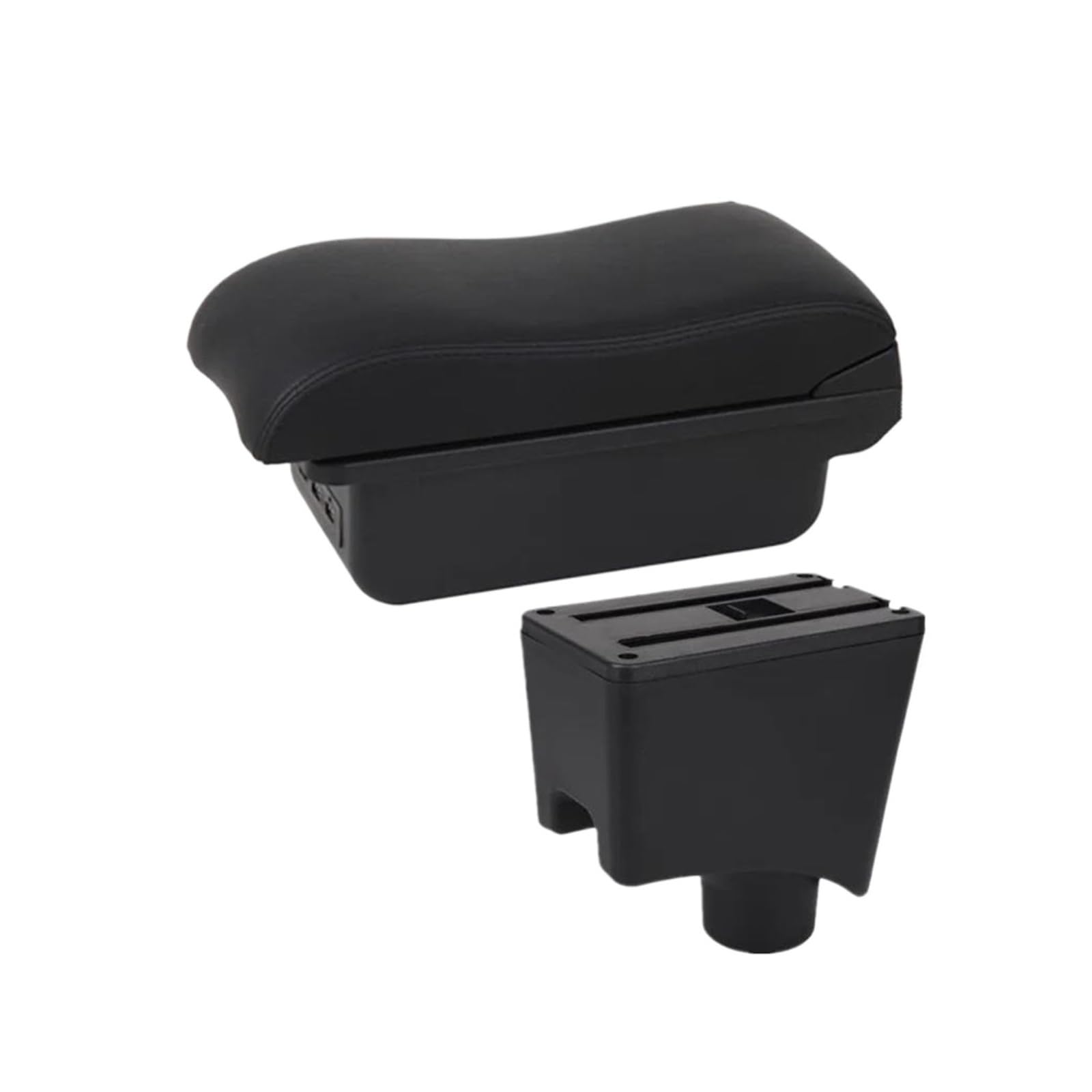 OOPUHKSY Car Storage Box For Nissan For Almera G15 Armrest Box Accessories(B2 black line 3USB)