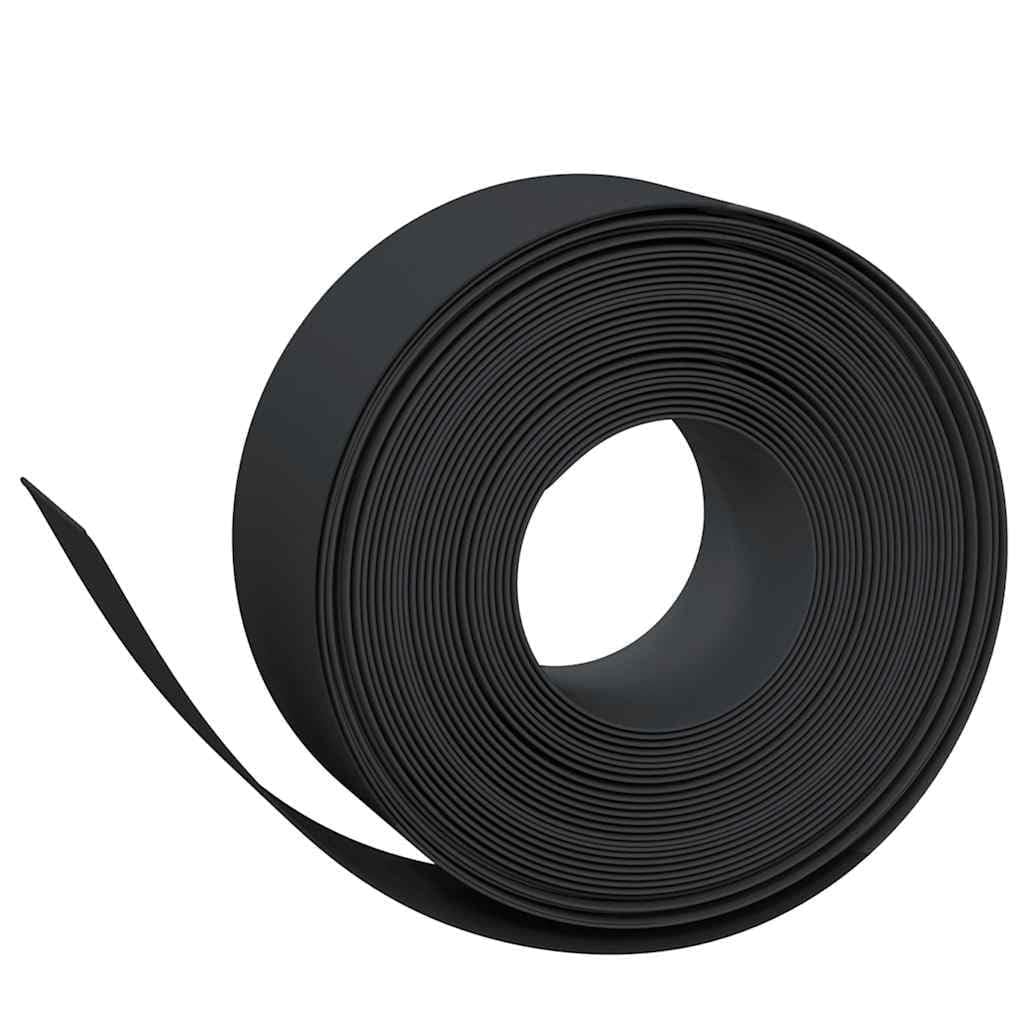 Bordo per prato, 2 pezzi, nero, 20 m (2 x 10 m) x 20 cm, flessibile in polietilene PE, delimitazione per aiuole da giardino, sentieri e laghetti, 2 mm di spessore