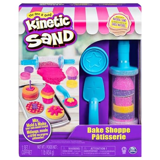 Kinetic Sand Bake Shoppe Playset with 0.45 kg of Kinetic Sand and 16 Tools and Moulds, for Ages 3 and Up