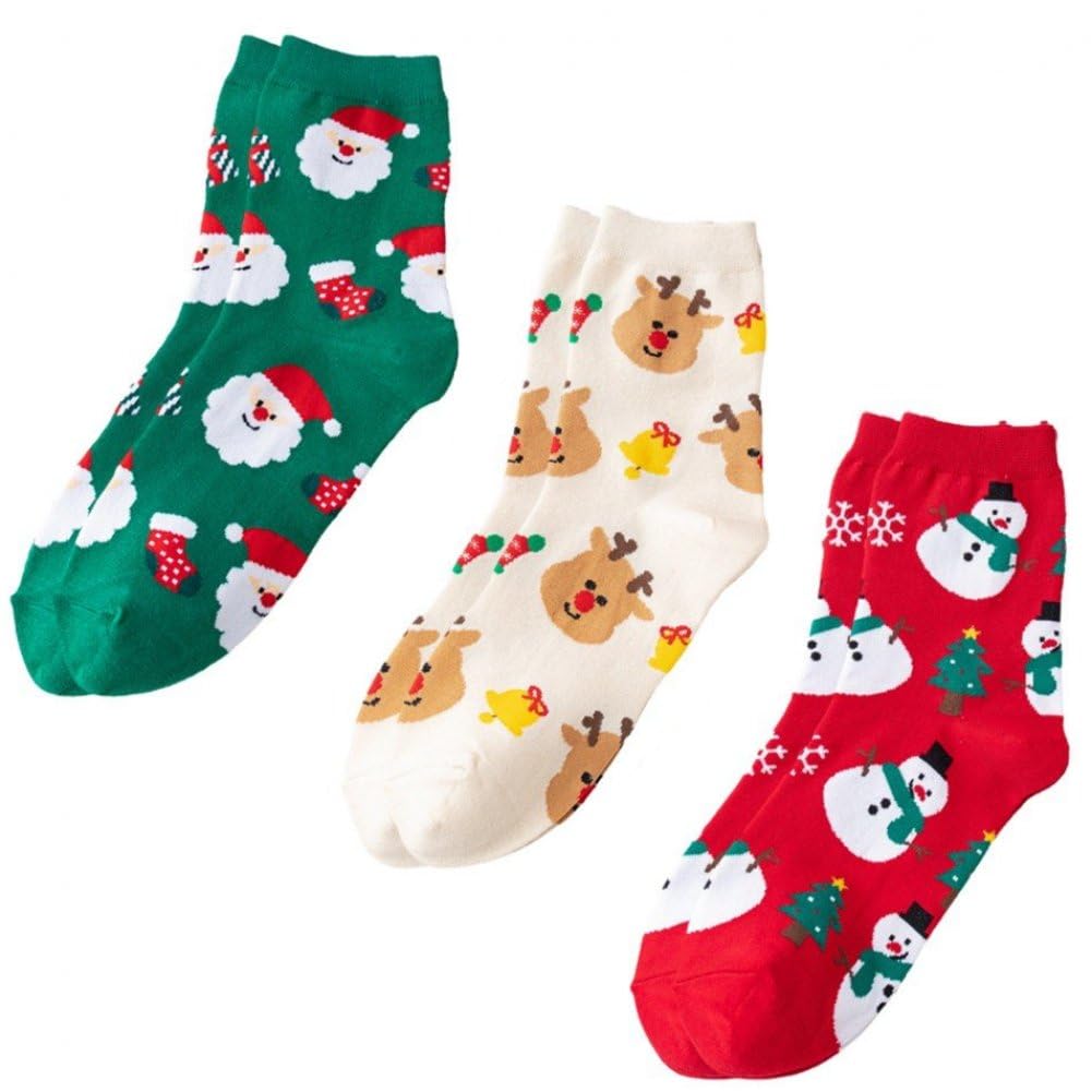 Amazon.co.jp: [Gediio] クリスマス 靴下 3足セット レディース