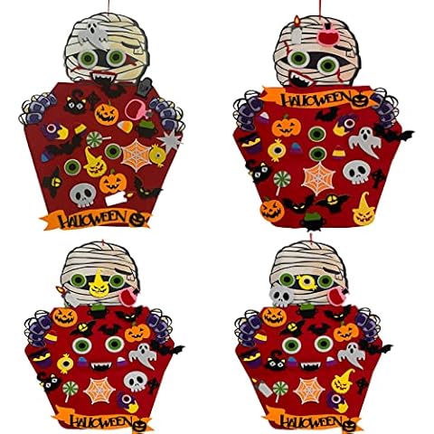 DIY Customize Halloween Felt Hanging Halloween Party Favor DecorationsDecor for Kids Felt Crafts and Kits Adhesive Ornaments Indoors Outdoors or Indoors Cover