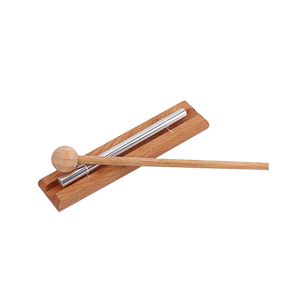 Alnicov Carillon solo de méditation avec instrument de percussion en maillet pour prière, yoga, énergies orientales, guérison ou gestion de classe des enseignants