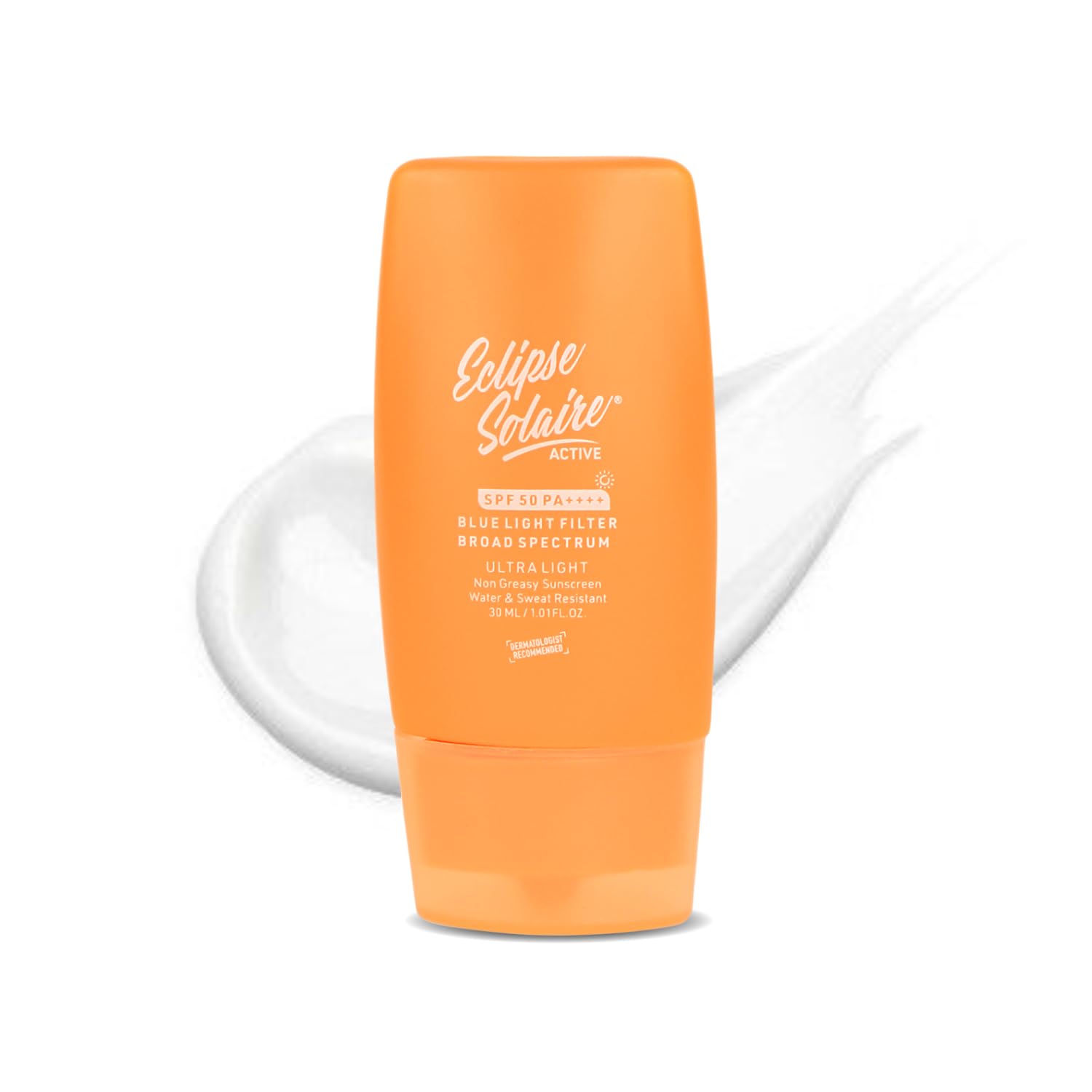 Eclipse Solaire Active Sunscreen SPF 50 PA+++ | No White Cast | Broad Spectrum UVA/UVB/IR & Blue Light Shield | Lightweight, Non-Greasy Formula for All Skin Types – 30ml-image-24