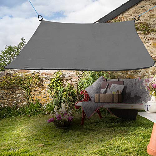 Greenbay Square Anti-UV Sun Shade Sail Outdoor Patio Party Sunscreen Canopy Sunsail 3x3m Anthracite
