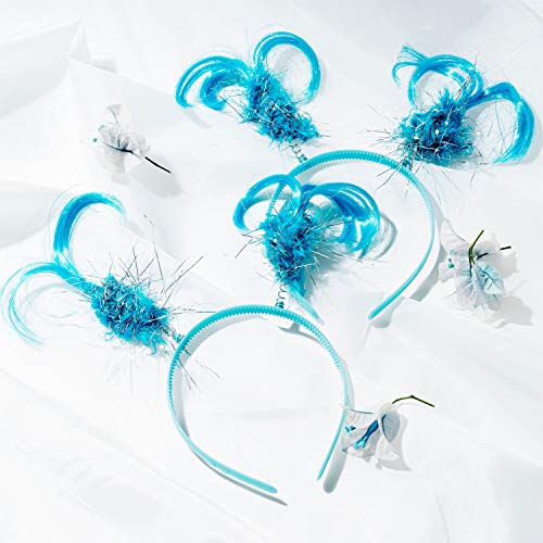 image for no-branded Icasy 6 Packs of Feathers and Ponytail Headband, Halloween 