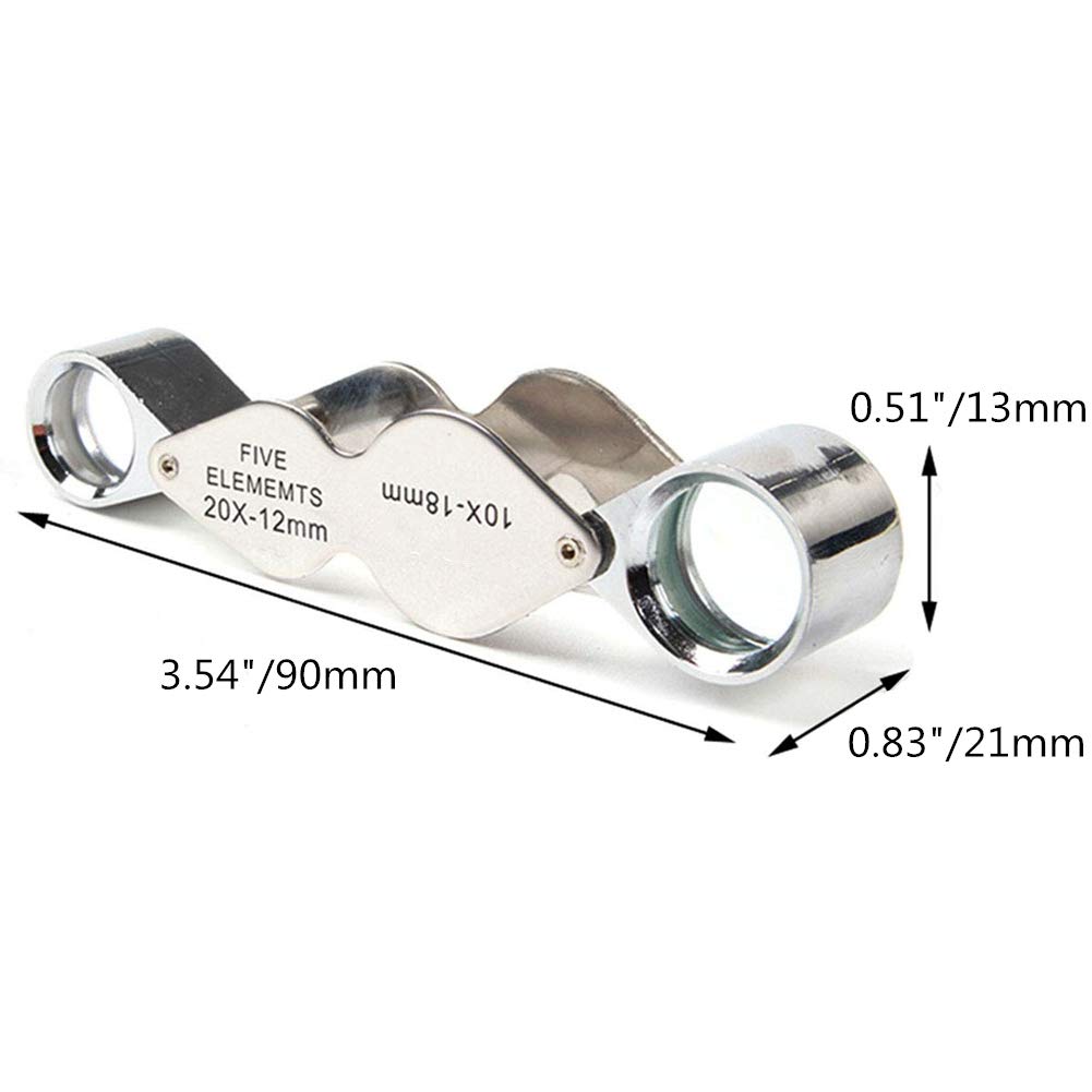 Aazon.co: Buddy Foldable Twin Lens 10X 20X Agnifiers Iniature - View #9