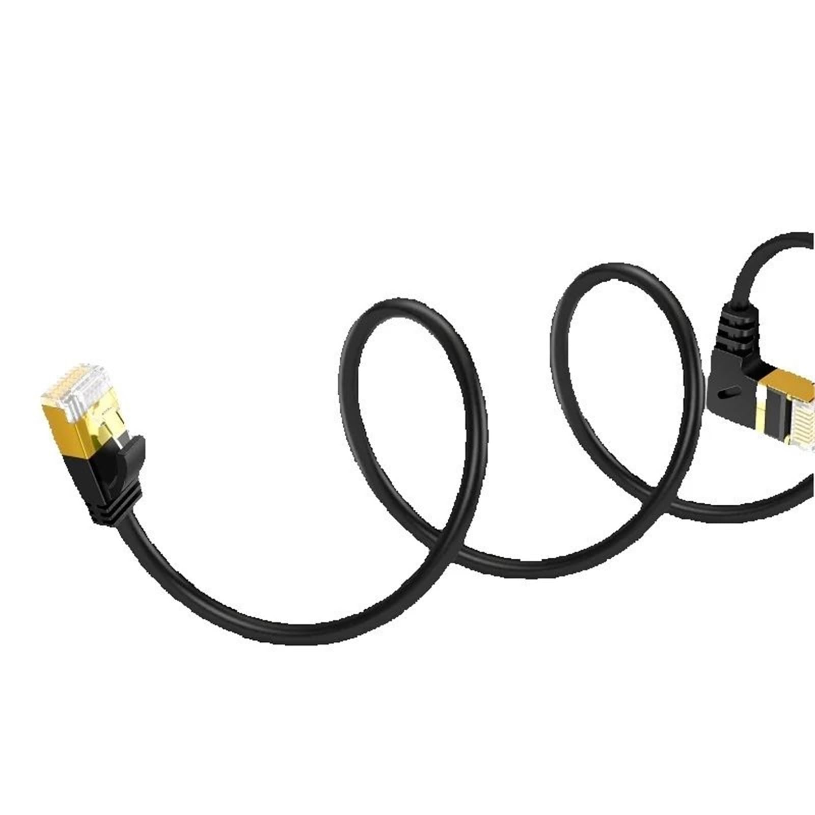 Cienki kabel Ethernet RJ45 Cat7 6 Lan, ultracienki kabel UTP RJ45, kabel sieciowy do kabla krosowego kompatybilny z Cat6, kąt prosty 90 stopni (300 cm, Cat6-Down)