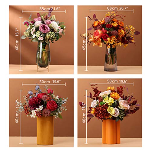 Fleurs artificielles rétro bouquet de simulation pour décoration table - 4