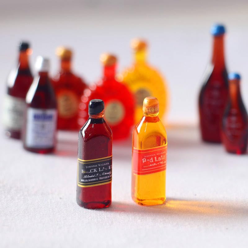 Image of YOURKARTS.COM Mini Showpiece for Car Dashboard, Office Desk, Home Decor, Unique Decoration for Car Interiors (Tiny Bottle), 10 cm